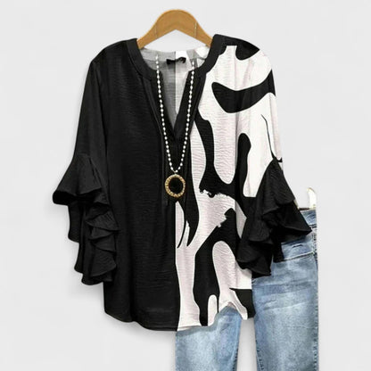 Maeve Floral Ruffle Lightweight Blouse