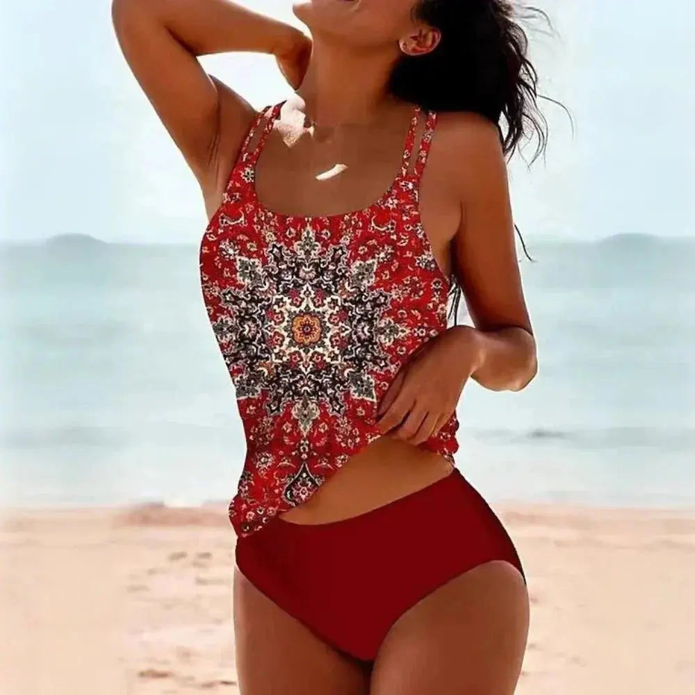 Marsilie Printed Tankini Swimsuit