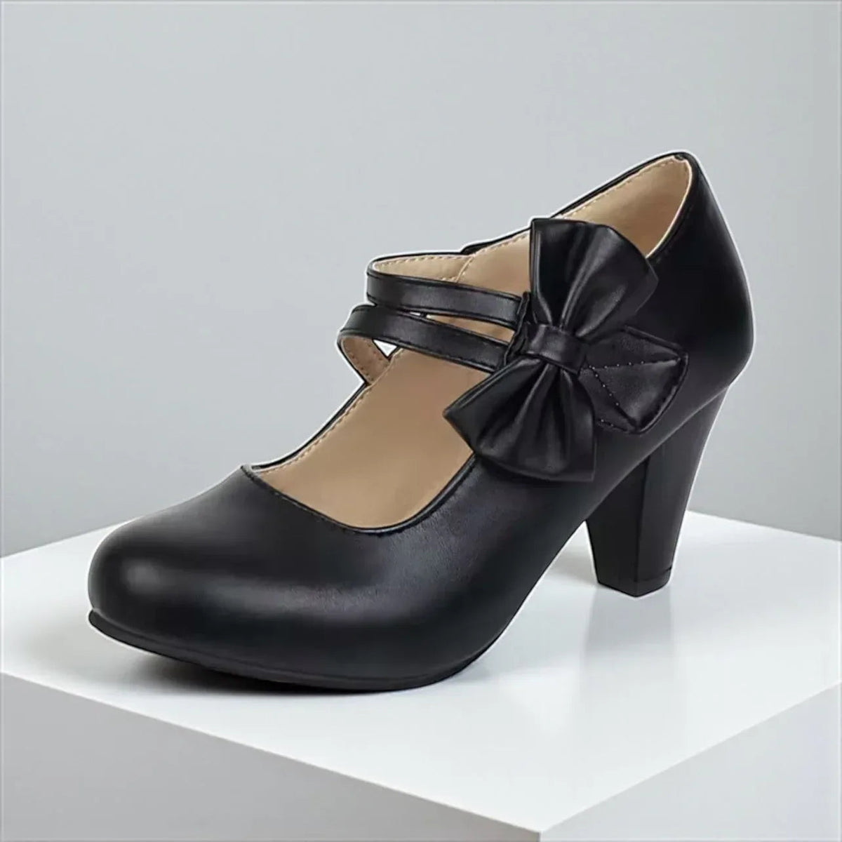 Aoibheann Mary Jane Block Heel Pumps