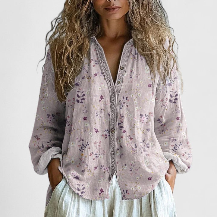 Jouvence Floral Button-Down Blouse