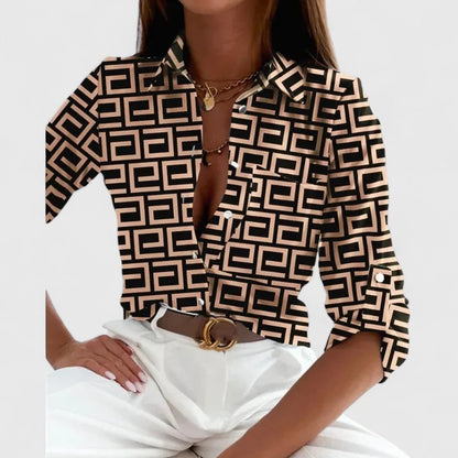 Osburge Button-Down Long Sleeve Blouse