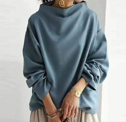 Oriette Oversized Roll Neck Knit Top