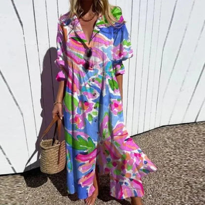 Gintare Floral Midi Shirt Dress