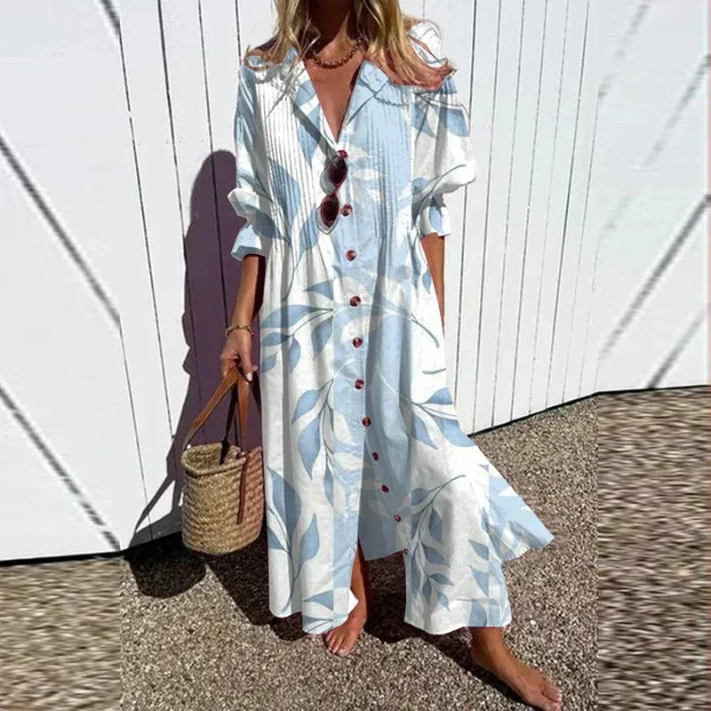 Gintare Floral Midi Shirt Dress