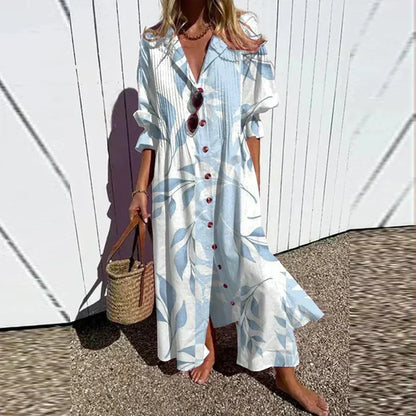 Gintare Floral Midi Shirt Dress