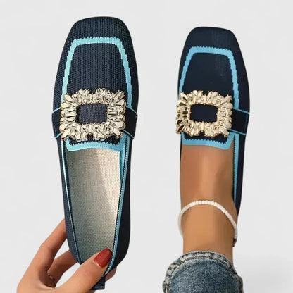 Bricette Loafer Flats with Decorative Buckle