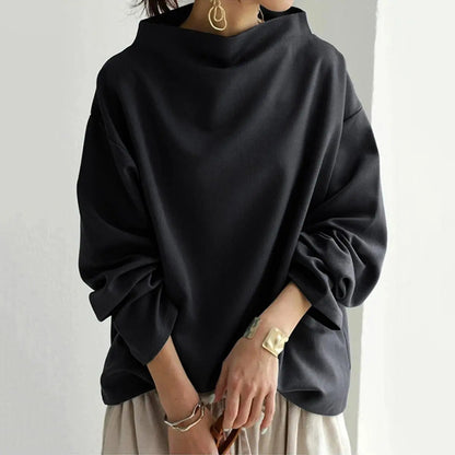 Oriette Oversized Roll Neck Knit Top