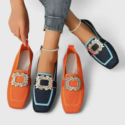 Bricette Loafer Flats with Decorative Buckle