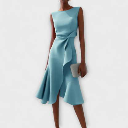 Jocaste Sleeveless Midi Dress with Waist Tie