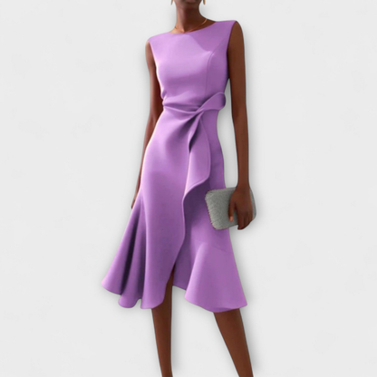 Jocaste Sleeveless Midi Dress with Waist Tie