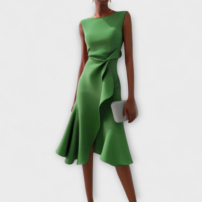 Jocaste Sleeveless Midi Dress with Waist Tie