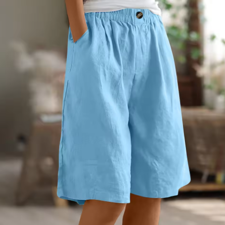 Ljubica Loose Fit Shorts with Elastic Waist and Pockets