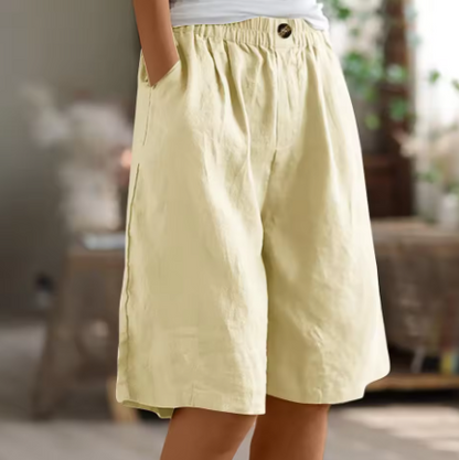 Ljubica Loose Fit Shorts with Elastic Waist and Pockets