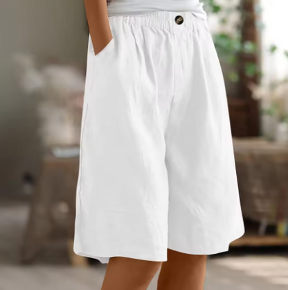 Ljubica Loose Fit Shorts with Elastic Waist and Pockets