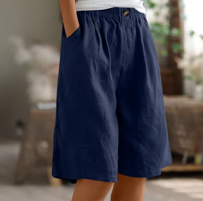 Ljubica Loose Fit Shorts with Elastic Waist and Pockets