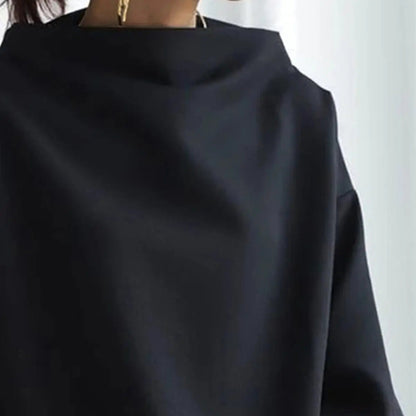 Oriette Oversized Roll Neck Knit Top