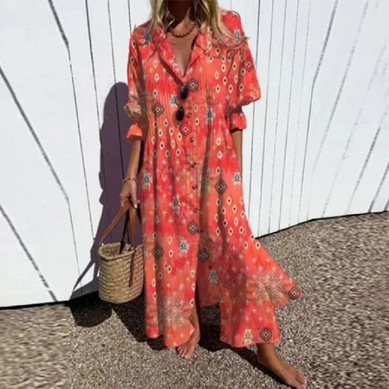 Gintare Floral Midi Shirt Dress