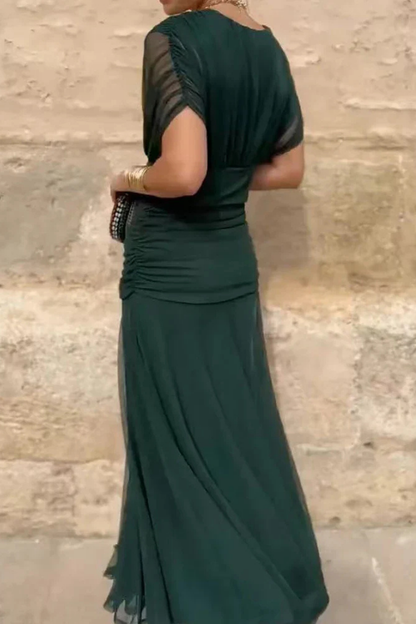 Girardine Off-Shoulder Ruched Midi Dress