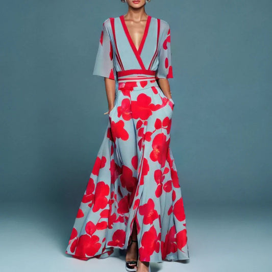 Amrapali Floral Wrap Maxi Dress