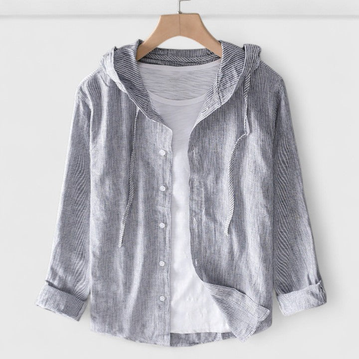 Dodane Hooded Button-Down Shirt