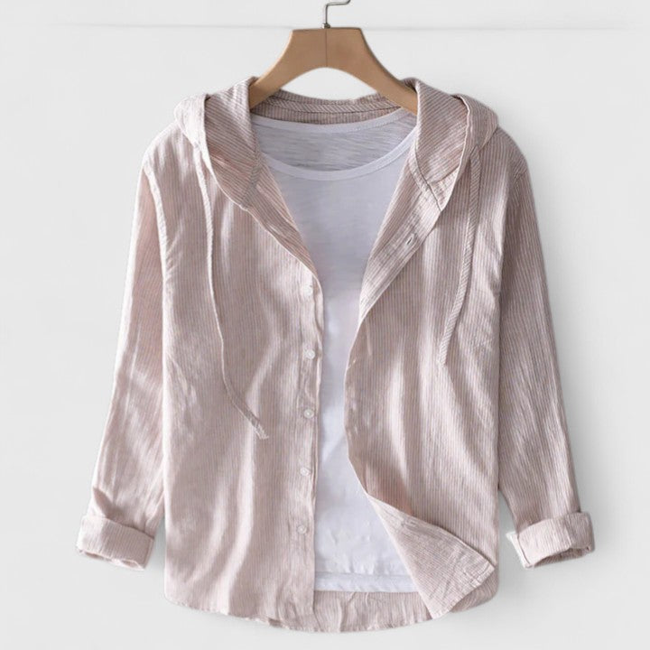 Dodane Hooded Button-Down Shirt