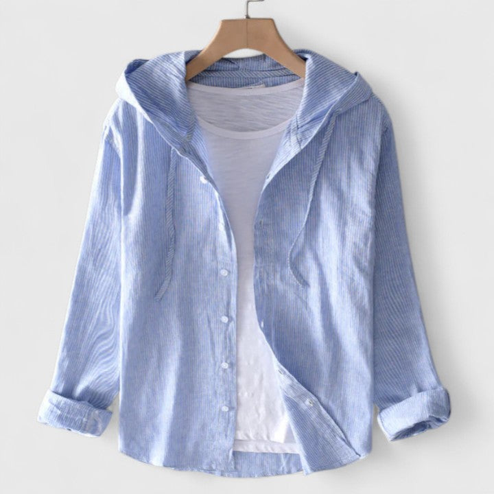 Dodane Hooded Button-Down Shirt