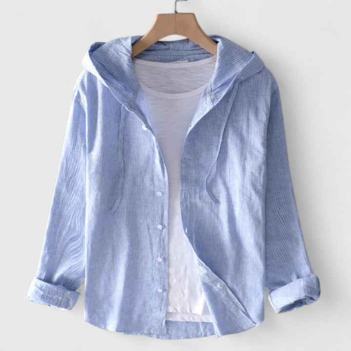 Dodane Hooded Button-Down Shirt
