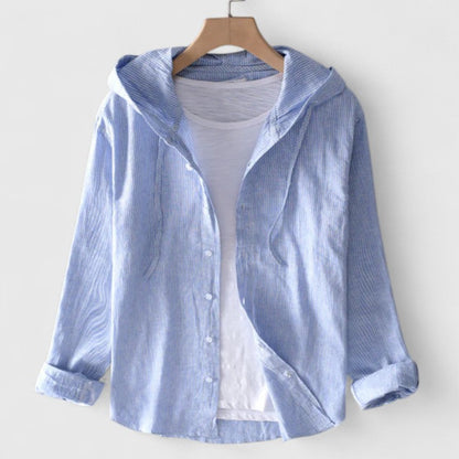 Dodane Hooded Button-Down Shirt