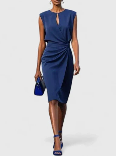 Fremberge Sleeveless Wrap Midi Dress