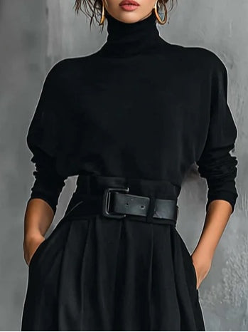 Neeltje High-Neck Wide Leg Two-Piece Set