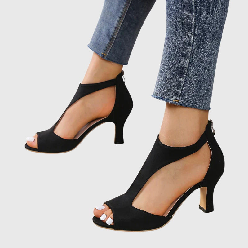 Teresinha Block Heel Sandals with Open Toe