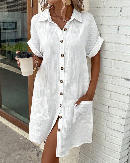 Hallveig Button-Down Shirt Dress