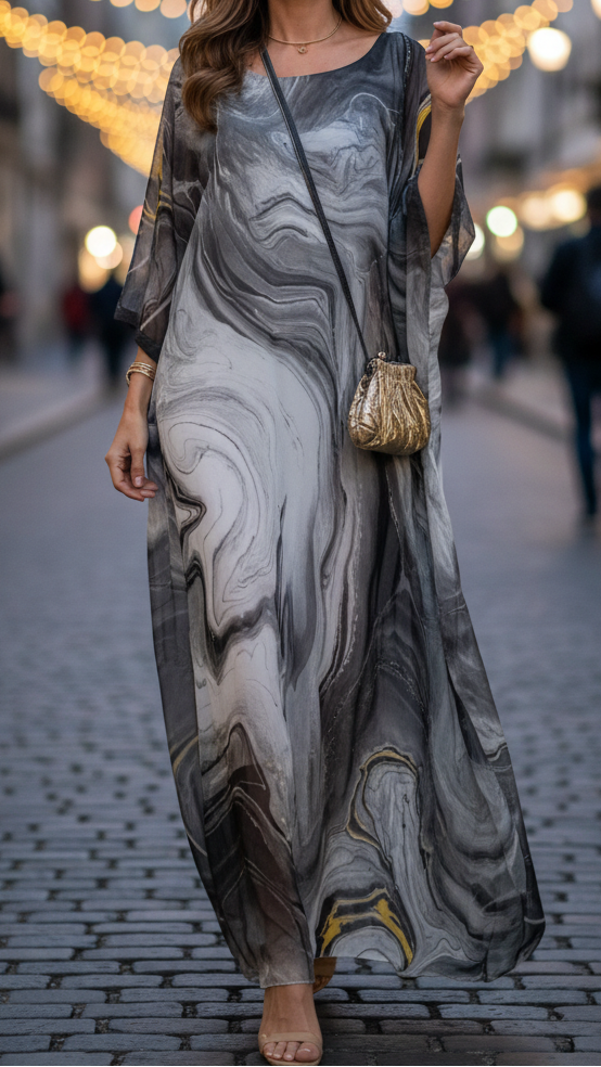 Tijana Wedding Guest Maxi Dress with Batwing Sleeves