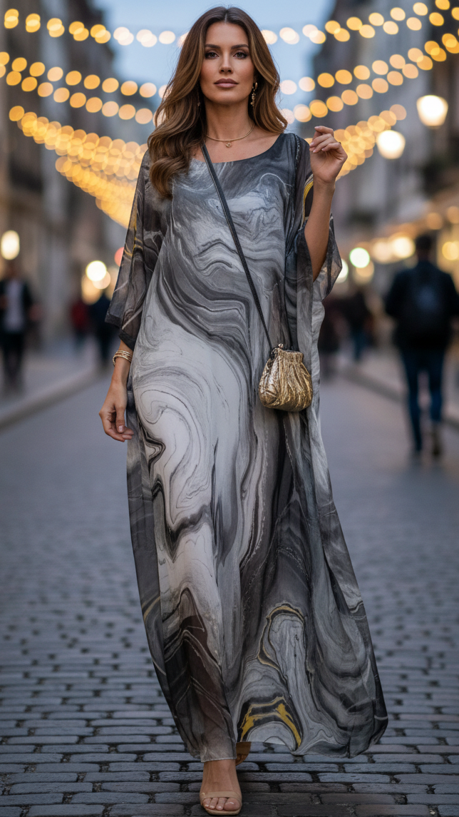Tijana Wedding Guest Maxi Dress with Batwing Sleeves
