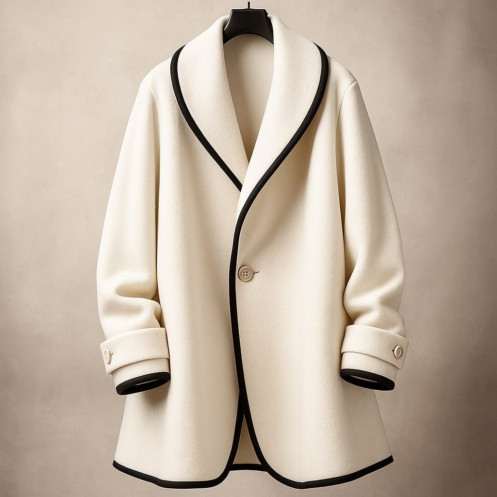 Auberte Oversized Swing Coat with Lapel