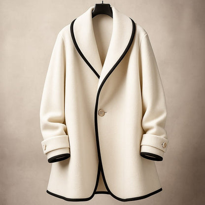 Auberte Oversized Swing Coat with Lapel