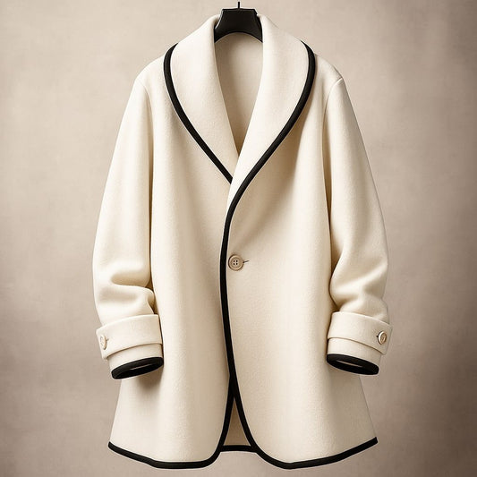 Auberte Oversized Swing Coat with Lapel
