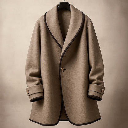 Auberte Oversized Swing Coat with Lapel