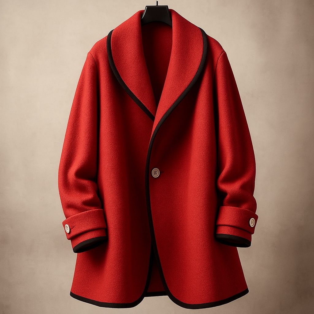Auberte Oversized Swing Coat with Lapel