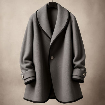 Auberte Oversized Swing Coat with Lapel