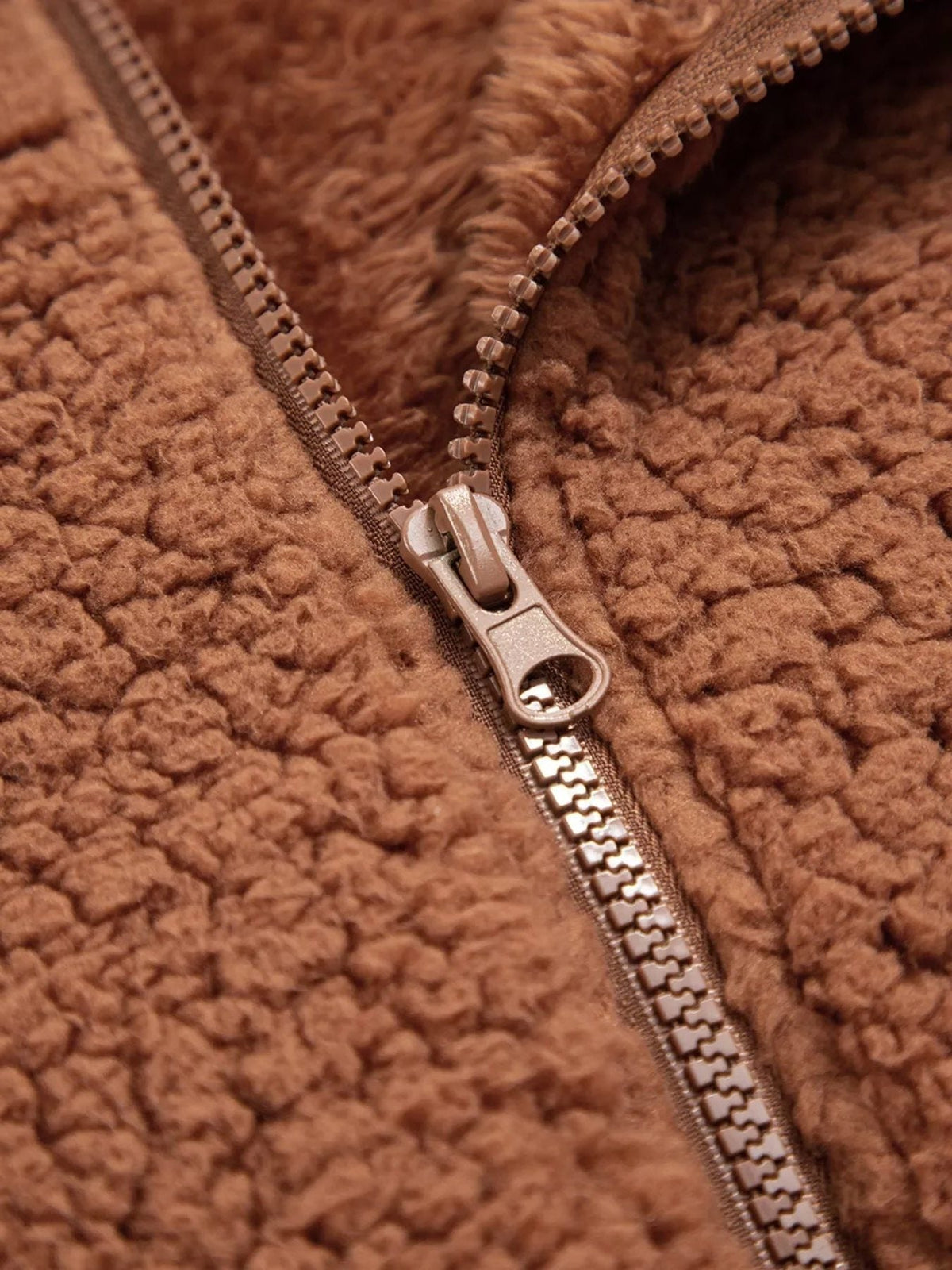 Aubree Oversized Teddy Zip-Up Jacket
