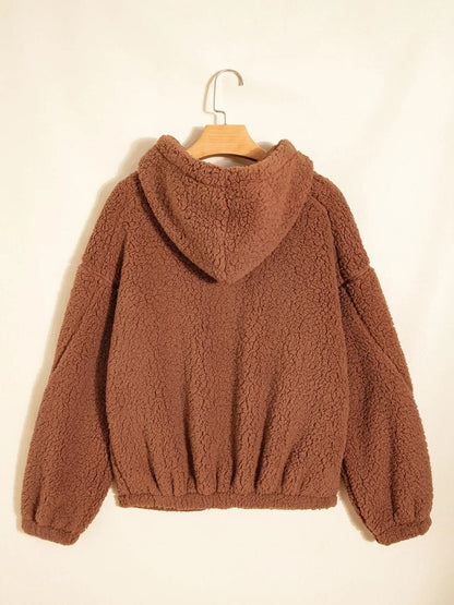 Aubree Oversized Teddy Zip-Up Jacket