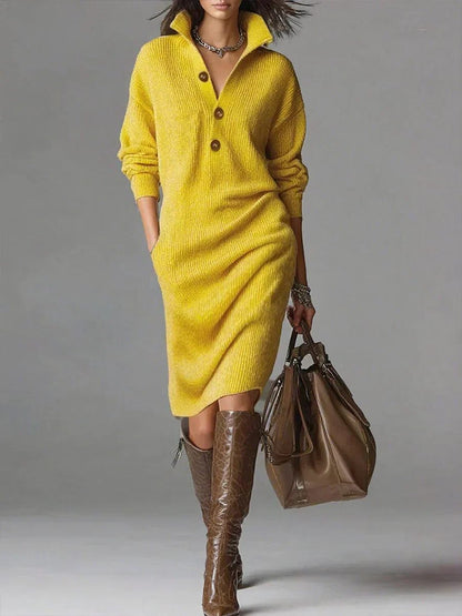 Gilette Ribbed Knit Sweater Dress