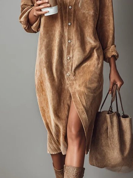 Aalis Button-Down Midi Shirt Dress
