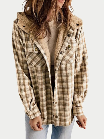 Bellaude Oversized Plaid Hooded Jacket