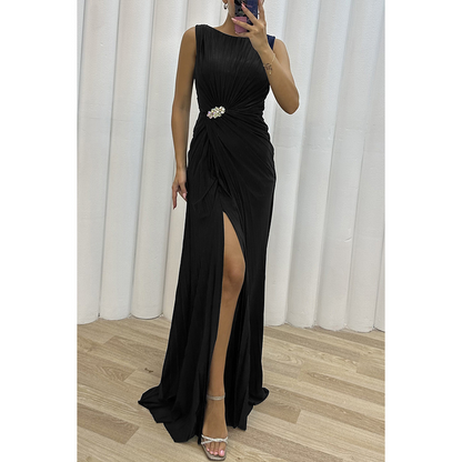 Margherita Wedding Guest Pleated Maxi Dress