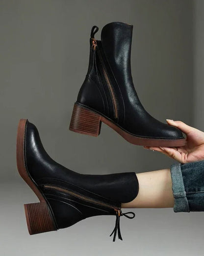 Nicaise Block Heel Ankle Boots for Workdays