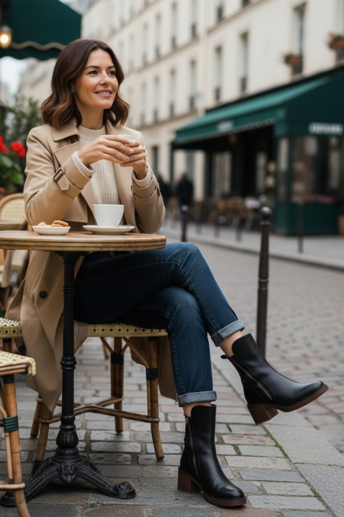 Nicaise Block Heel Ankle Boots for Workdays