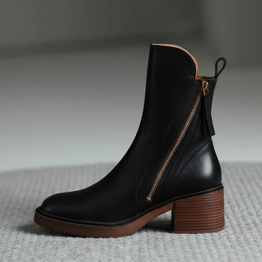 Nicaise Block Heel Ankle Boots for Workdays