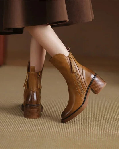 Nicaise Block Heel Ankle Boots for Workdays
